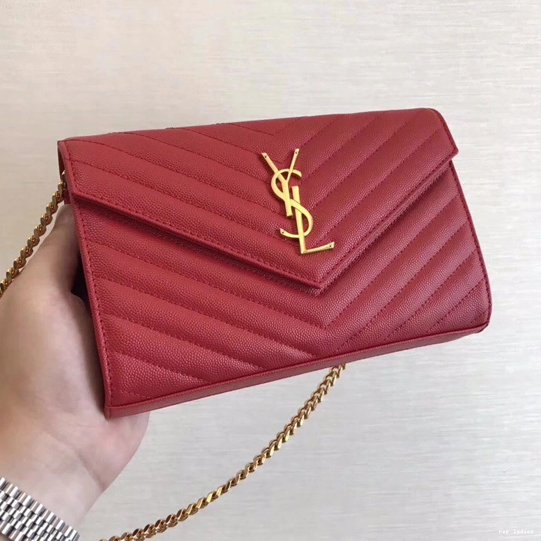Repzbay REP MATELASSÉ WALLET CHAIN YSL CASSANDRE 0809